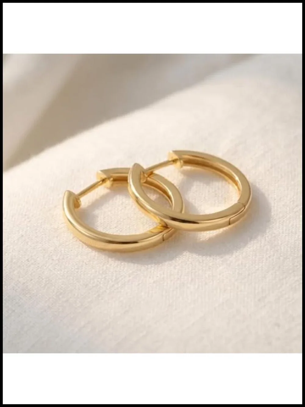 14k Gold Huggie Hoop Earrings Lightweight Hypoallergenic Small Hoops for Women